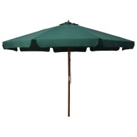 vidaXL Outdoor Parasol with Wooden Pole 129.9