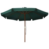 vidaXL Outdoor Parasol with Wooden Pole 129.9