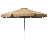 vidaXL Outdoor Parasol with Wooden Pole 129.9