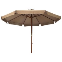 vidaXL Outdoor Parasol with Wooden Pole 129.9