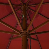 vidaXL Outdoor Parasol with Wooden Pole 129.9