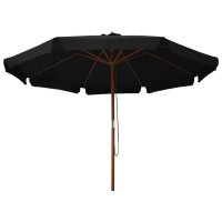 vidaXL Outdoor Parasol with Wooden Pole 129.9