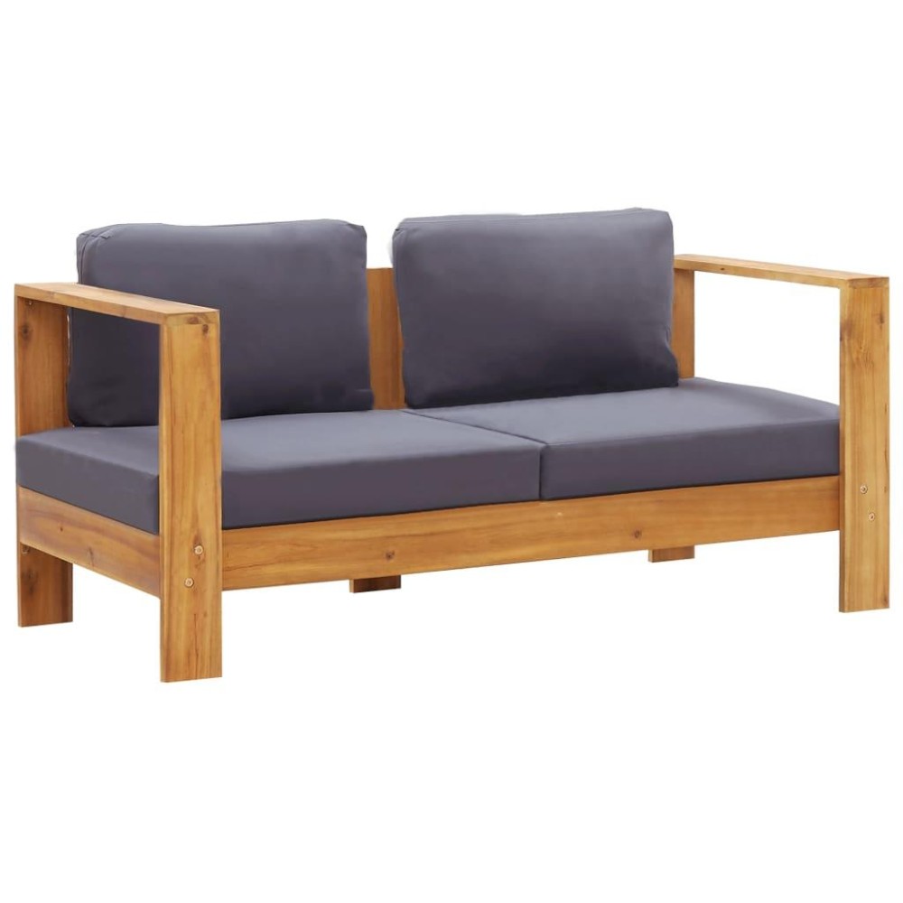 vidaXL Patio Sofa Bench with Cushions 55.1