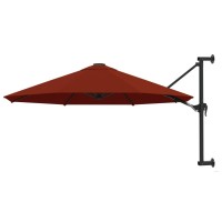 vidaXL Wall-Mounted Parasol with Metal Pole 118.1