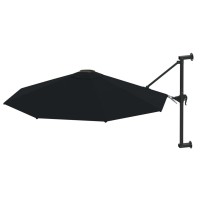 vidaXL Wall-Mounted Parasol with Metal Pole 118.1