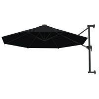 vidaXL Wall-Mounted Parasol with Metal Pole 118.1