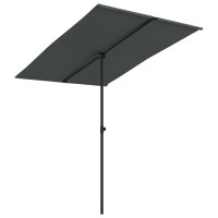 vidaXL Outdoor Parasol with Aluminum Pole 6.6'x4.9' Anthracite