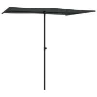 vidaXL Outdoor Parasol with Aluminum Pole 6.6'x4.9' Anthracite