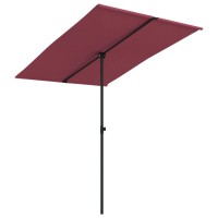 vidaXL Outdoor Parasol with Aluminum Pole 6.6'x4.9' Bordeaux Red