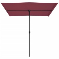 vidaXL Outdoor Parasol with Aluminum Pole 6.6'x4.9' Bordeaux Red