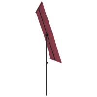 vidaXL Outdoor Parasol with Aluminum Pole 6.6'x4.9' Bordeaux Red