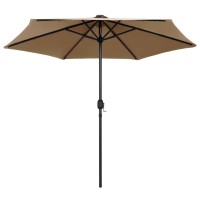 vidaXL Parasol with LED Lights and Aluminum Pole 106.3