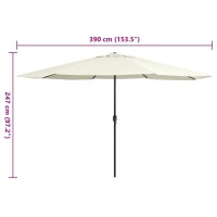 vidaXL Outdoor Parasol with Metal Pole 153.5