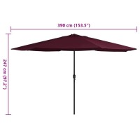 vidaXL Outdoor Parasol with Metal Pole 153.5