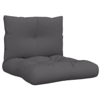 vidaXL Pallet Cushions 2 pcs Anthracite Fabric