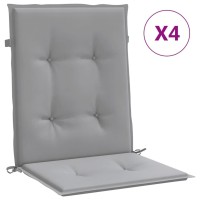vidaXL Garden Lowback Chair Cushions 4 pcs Gray 39.4