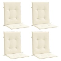 vidaXL Garden Lowback Chair Cushions 4 pcs Cream 39.4
