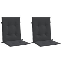 vidaXL Garden Lowback Chair Cushions 2 pcs Black 39.4