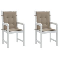 vidaXL Garden Lowback Chair Cushions 2 pcs Taupe 39.4