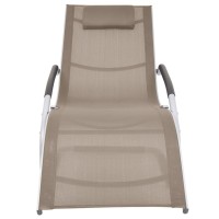 Vidaxl Sun Lounger With Pillow Aluminum And Textilene Taupe