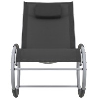 Vidaxl Outdoor Rocking Chair Black Textilene