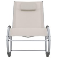 Vidaxl Outdoor Rocking Chair Cream Textilene