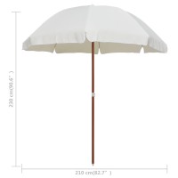 vidaXL Parasol with Steel Pole 94.5