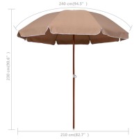 vidaXL Parasol with Steel Pole 94.5