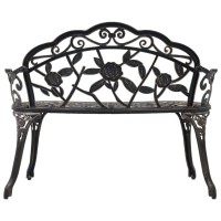 Vidaxl Bistro Bench 39.4 Bronze Cast Aluminum