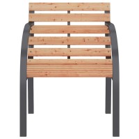 vidaXL Patio Chairs 2 pcs Wood