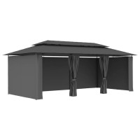 vidaXL Gazebo with Curtains 236.2