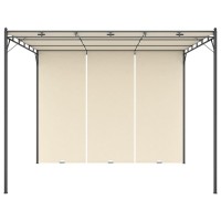 vidaXL Garden Gazebo with Side Curtain 118.1