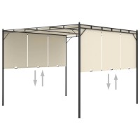 vidaXL Garden Gazebo with Side Curtain 118.1