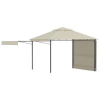 vidaXL Gazebo with Double Extended Roofs 9.8'x9.8'x9' Cream 0.6 oz/ft虏