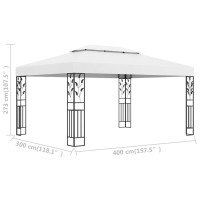 vidaXL Gazebo with Double Roof 118.1