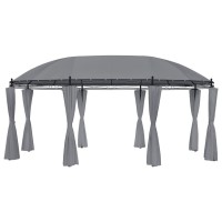 vidaXL Gazebo with Curtains 204.7