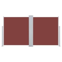 vidaXL Retractable Side Awning Brown 39.4