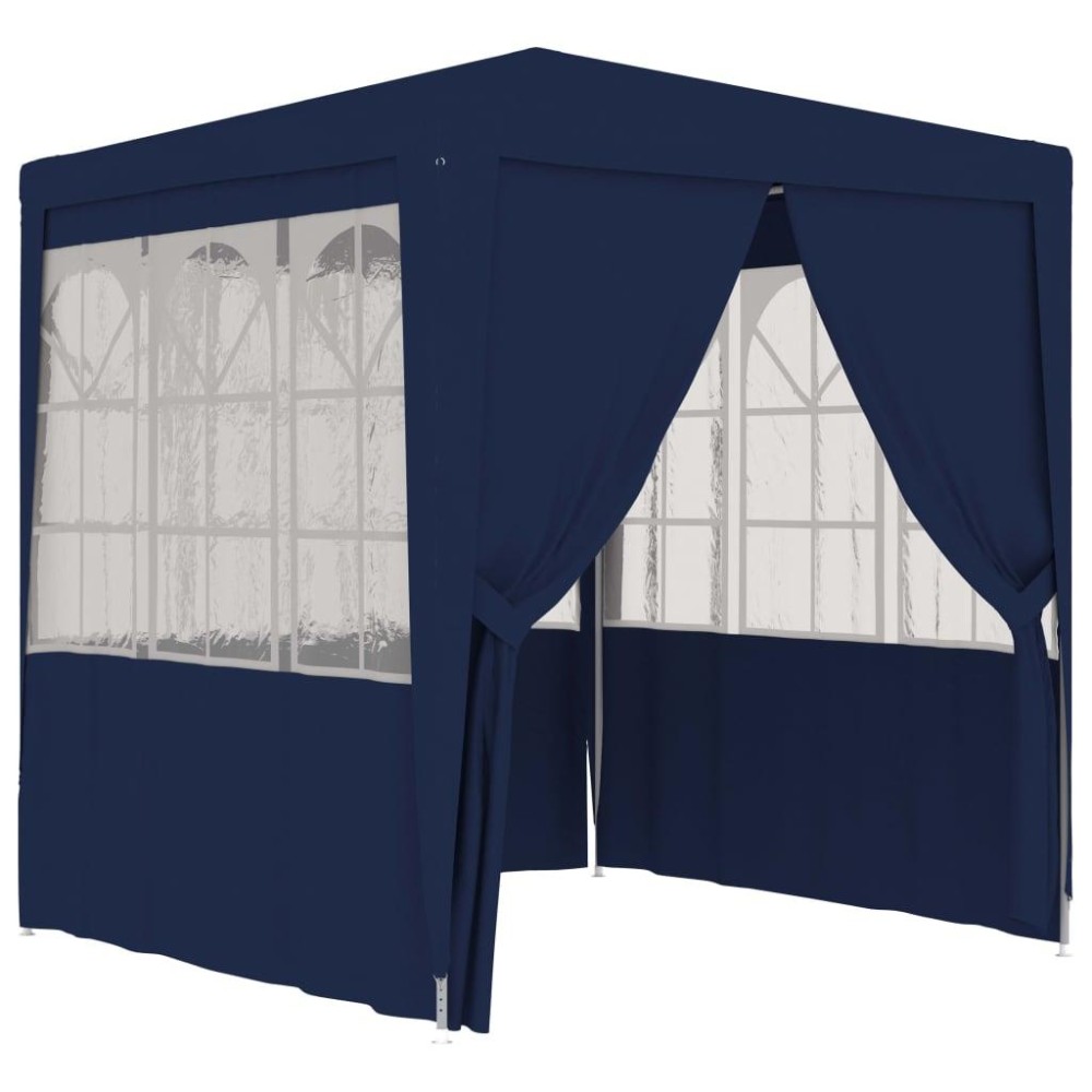 vidaXL Professional Party Tent with Side Walls 6.6'x6.6' Blue 0.3 oz/ft虏