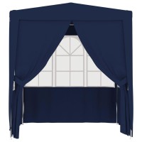 vidaXL Professional Party Tent with Side Walls 6.6'x6.6' Blue 0.3 oz/ft虏