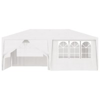 vidaXL Professional Party Tent with Side Walls 13.1'x19.7' White 0.3 oz/ft虏