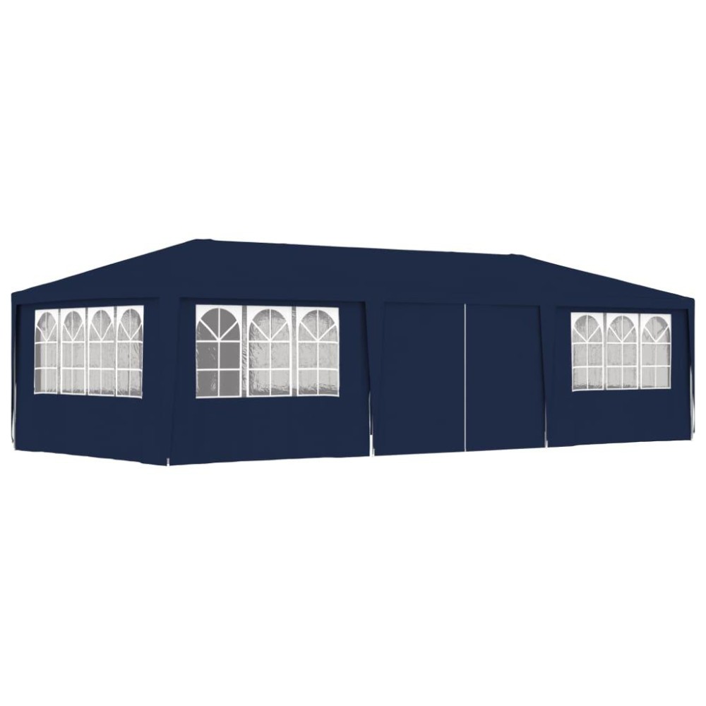 vidaXL Professional Party Tent with Side Walls 13.1'x29.5' Blue 0.3 oz/ft虏