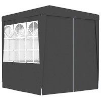 vidaXL Professional Party Tent with Side Walls 6.6'x6.6' Anthracite 0.3 oz/ft虏