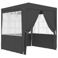 vidaXL Professional Party Tent with Side Walls 6.6'x6.6' Anthracite 0.3 oz/ft虏