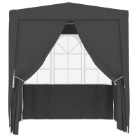 vidaXL Professional Party Tent with Side Walls 8.2'x8.2' Anthracite 0.3 oz/ft虏
