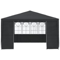 vidaXL Professional Party Tent with Side Walls 13.1'x13.1' Green 0.3 oz/ft虏