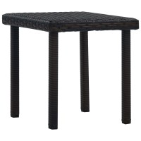 Vidaxl Patio Tea Table Brown 15.7X15.7X15.7 Poly Rattan