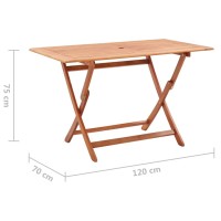 vidaXL Folding Patio Table 47.2