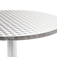 Vidaxl Patio Table Silver 23.6X27.6 Aluminum