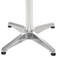 Vidaxl Patio Table Silver 23.6X27.6 Aluminum