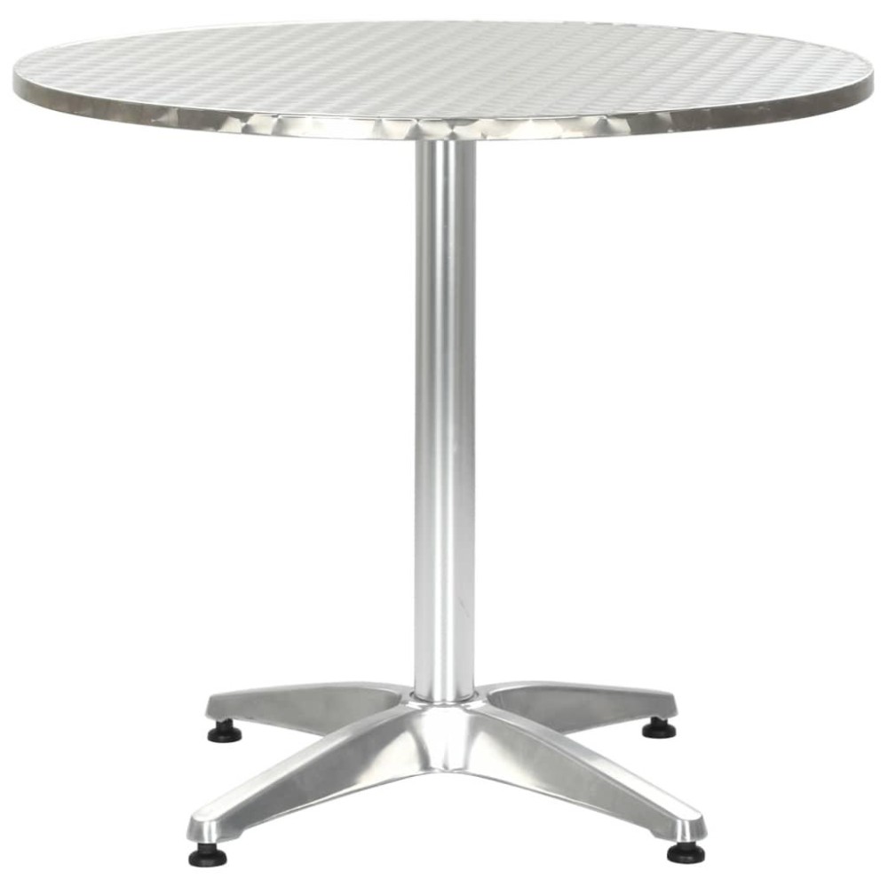 Vidaxl Patio Table Silver 31.5X27.6 Aluminum